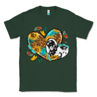 Sports Green cowhide leopard hearts Classic Tee - texasbilliewilder