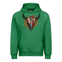 Emerald American Bull Skull Urban Hoodie - Jasminsmagicworld