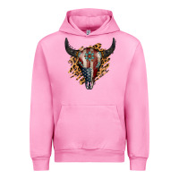 Fuchsia Pink American Bull Skull Urban Hoodie - Jasminsmagicworld