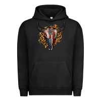 Pigment Black American Bull Skull Urban Hoodie - Jasminsmagicworld