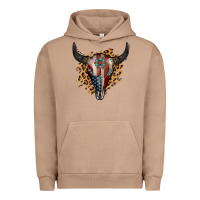 Pigment Burro American Bull Skull Urban Hoodie - Jasminsmagicworld