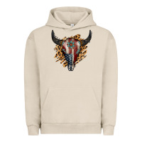 Pigment French Oak American Bull Skull Urban Hoodie - Jasminsmagicworld