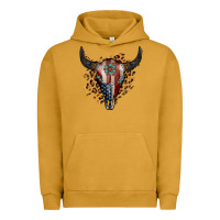 Pigment Peanut Butter American Bull Skull Urban Hoodie - Jasminsmagicworld