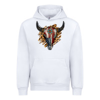 White American Bull Skull Urban Hoodie - Jasminsmagicworld