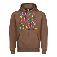 Chestnut grow in grace Zipper Hoodie - texasbilliewilder