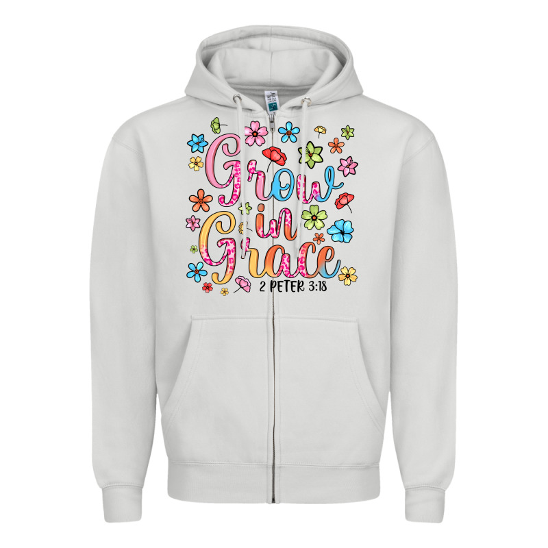 Grow In Grace Zipper Hoodie by texasbilliewilder | Teevron