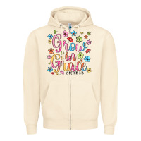 Sandshell grow in grace Zipper Hoodie - texasbilliewilder