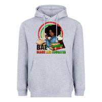 Heather Grey Bae black and educated Heavyweight Hoodie - Zillion Design Studio