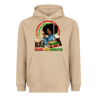Mushroom Bae black and educated Heavyweight Hoodie - Zillion Design Studio