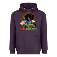Plum Bae black and educated Heavyweight Hoodie - Zillion Design Studio