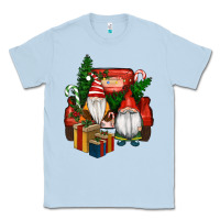 Dusty Blue Christmas Truck And Gnome Classic Tee - RanaPortraitStore