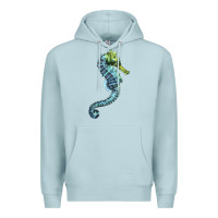 Blue Mist Blue Seahorse Premium Hoodie - LillyAllenDesigns