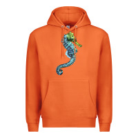 Carrot Blue Seahorse Premium Hoodie - LillyAllenDesigns