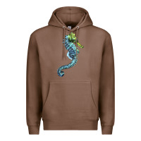 Chestnut Blue Seahorse Premium Hoodie - LillyAllenDesigns