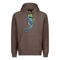 Coffee Blue Seahorse Premium Hoodie - LillyAllenDesigns