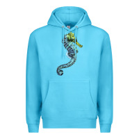 Ocean Blue Blue Seahorse Premium Hoodie - LillyAllenDesigns
