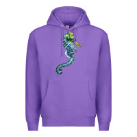 Purple Blue Seahorse Premium Hoodie - LillyAllenDesigns