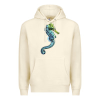 Sandshell Blue Seahorse Premium Hoodie - LillyAllenDesigns