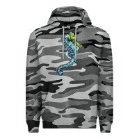 Slate Camo Blue Seahorse Premium Hoodie - LillyAllenDesigns