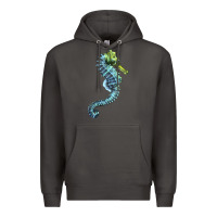 Smoke Blue Seahorse Premium Hoodie - LillyAllenDesigns