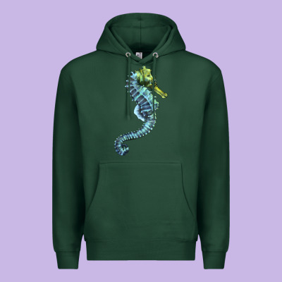 Blue Seahorse Premium Hoodie Designed By Lillyallendesigns