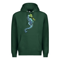 Sports Green Blue Seahorse Premium Hoodie - LillyAllenDesigns