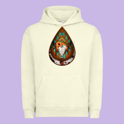 Aztec Bullskull Teardrop Earrings Urban Hoodie Designed By Jasminsmagicworld