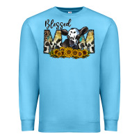 Ocean Blue blessed Premium Sweatshirt - CowhideDigitalArt