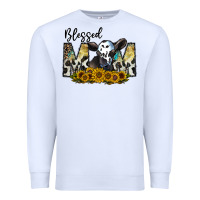 White blessed Premium Sweatshirt - CowhideDigitalArt