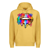 Antique Gold pride lips Premium Hoodie - AdoDesignShop
