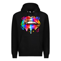 Black pride lips Premium Hoodie - AdoDesignShop