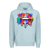Blue Mist pride lips Premium Hoodie - AdoDesignShop