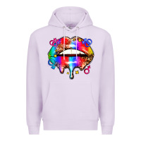 Lilac pride lips Premium Hoodie - AdoDesignShop