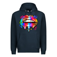 Navy pride lips Premium Hoodie - AdoDesignShop
