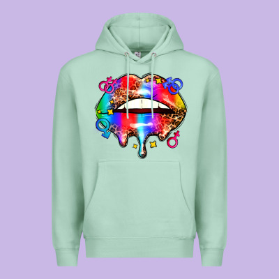 Pride Lips Premium Hoodie Designed By Adodesignshop