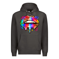 Smoke pride lips Premium Hoodie - AdoDesignShop