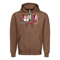 Chestnut pink santa baby christmas Zipper Hoodie - Zillion Design Studio