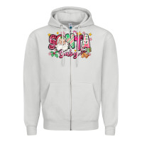 Dove Grey pink santa baby christmas Zipper Hoodie - Zillion Design Studio