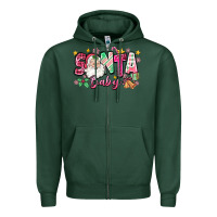 Sports Green pink santa baby christmas Zipper Hoodie - Zillion Design Studio