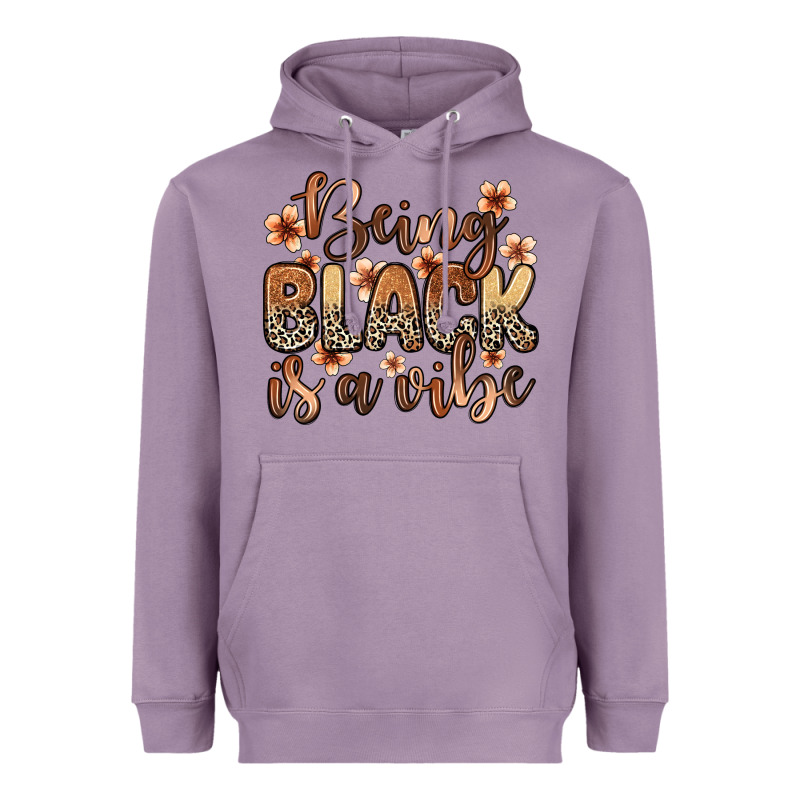 Being Black Is A Vibe Heavyweight Hoodie by Zillion Design Studio | Teevron