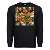 Black christmas leopard chicken Premium Sweatshirt - FaDigitalArtStudio