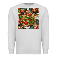 Dove Grey christmas leopard chicken Premium Sweatshirt - FaDigitalArtStudio