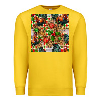 Lemon christmas leopard chicken Premium Sweatshirt - FaDigitalArtStudio
