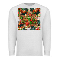 Oatmeal Heather christmas leopard chicken Premium Sweatshirt - FaDigitalArtStudio
