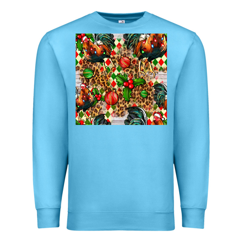 Christmas Leopard Chicken Premium Sweatshirt by FaDigitalArtStudio | Teevron