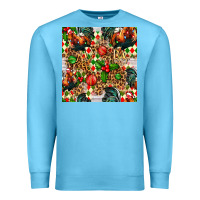 Ocean Blue christmas leopard chicken Premium Sweatshirt - FaDigitalArtStudio