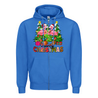 True Royal merry christmas flamingo Zipper Hoodie - Zillion Design Studio