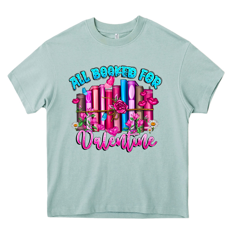 All Booked For Valentines Heavy Core Tee by CowhideDigitalArt | Teevron