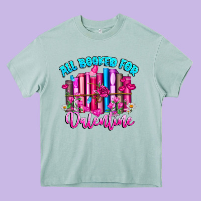 All Booked For Valentines Heavy Core Tee Designed By Cowhidedigitalart