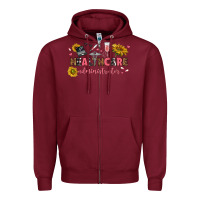 Burgundy healthcare administrator Zipper Hoodie - texasbilliewilder